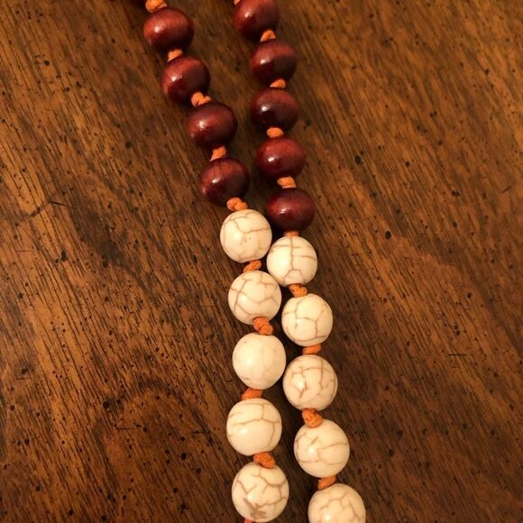 Boho Beaded Tassel Necklace | 38” Length - Picture 4 of 4